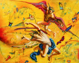 Pierre van Dijk artpierre Abstract Airbrush oils on linen 160x120 cm 1991