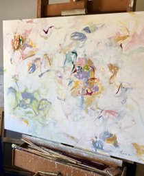 "Fragile-Freedom" - "free as a bird" (2022) Acrylic on linen 80x100cm Pierre van Dijk .