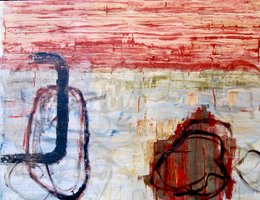 "the fences" Limitation of our thinking 140x200cm beeswax - oil - pigment on linen