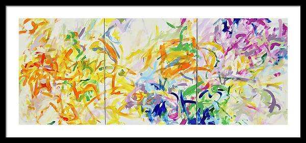 Two Pianos and 1 painting a connection through time.240 x 100 cm  Acryl on Linen  Pierre v.Dijk.