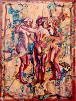 Pierre van Dijk 1990 Airbrush oils on linen 160x120 cm 1990