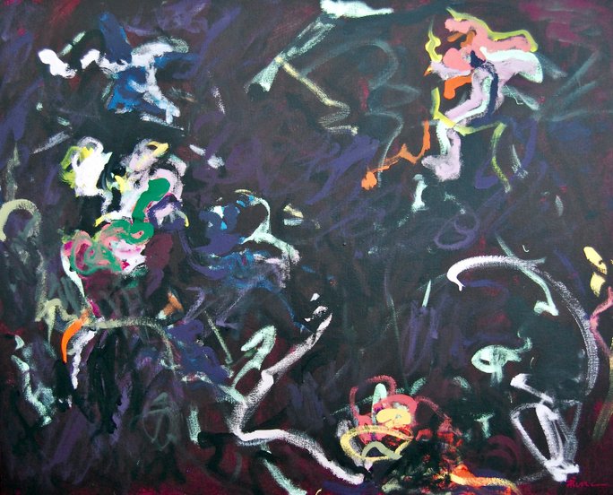 "Black Page" 80x100cm Acryl on Linnen ( S.Barber - Adagio for Strings ) ( E.bm - F - G.b - A.b )