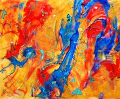 ( Theme; Noise of Time ) Airbrush oils on linen 120x140 cm 1991
