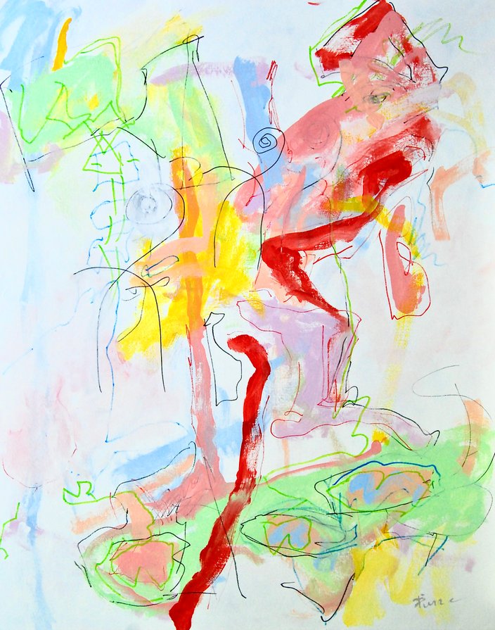 "The meaning of life is life itself" nr.19 80x100cm acryl on linen  Pierre van Dijk.