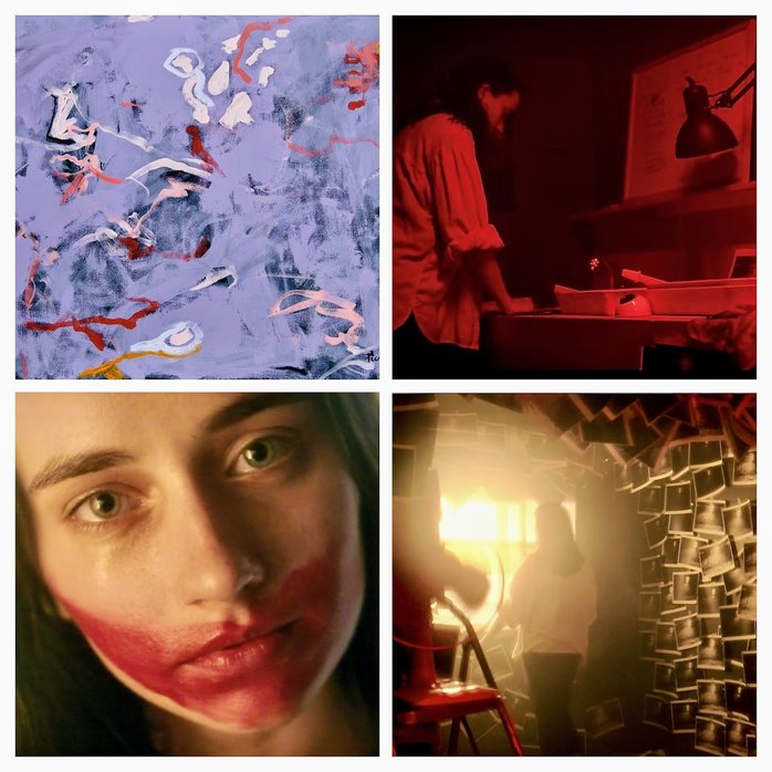 Painting by Pierre v.Dijk to music title "Something to give" by Luc Cianfarani in the movie "Endless" - a movie by Marco Adly