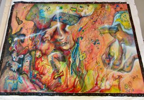 1989 Exhibition Gallery 54 New York - Airbrush oils on linen 140x120 cm 1990 - PA. USA